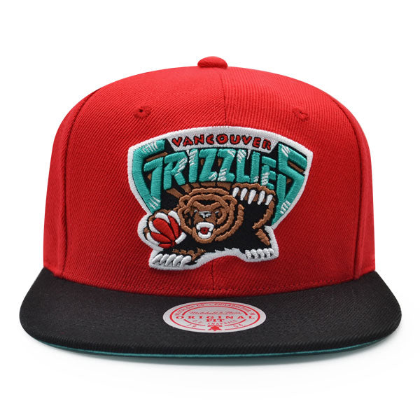 Vancouver Grizzlies Mitchell & Ness CLASSIC 2Tone Snapback Hat - Red/Black/Teal