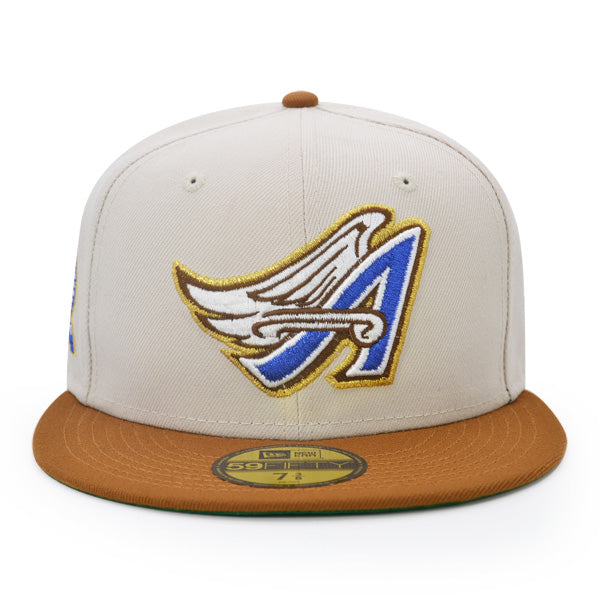 Anaheim Angels 50th ANNIVERSARY Exclusive New Era 59Fifty Fitted Hat - Stone/Peanut