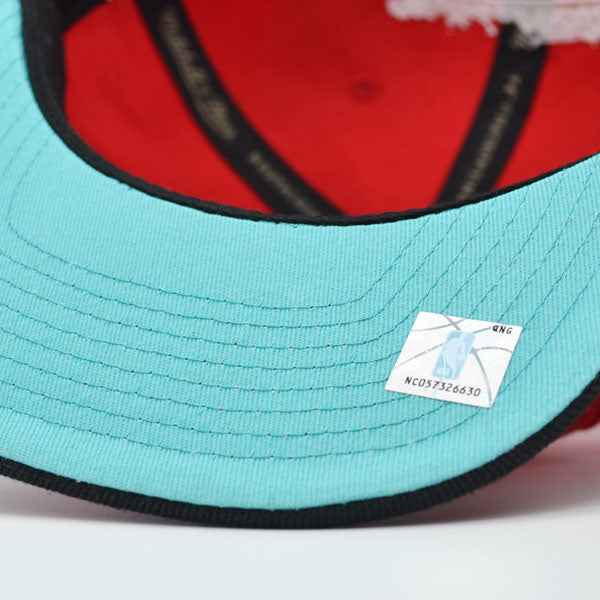 Vancouver Grizzlies Mitchell & Ness CLASSIC 2Tone Snapback Hat - Red/Black/Teal