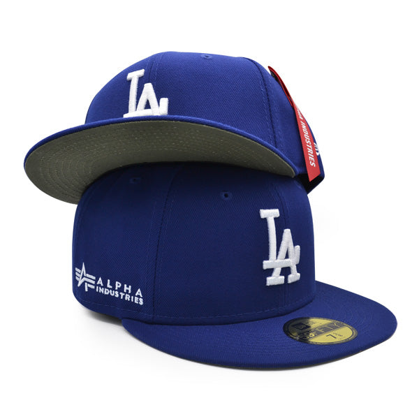 Los Angeles Dodgers ALPHA INDUSTRIES X Exclusive New Era 59Fifty Fitted Hat - Royal/Army UV