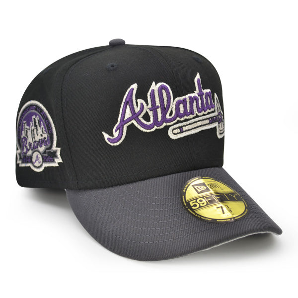 Atlanta Braves 40th Anniversary Exclusive New Era 59Fifty Fitted Hat - Black/Dark Graphite