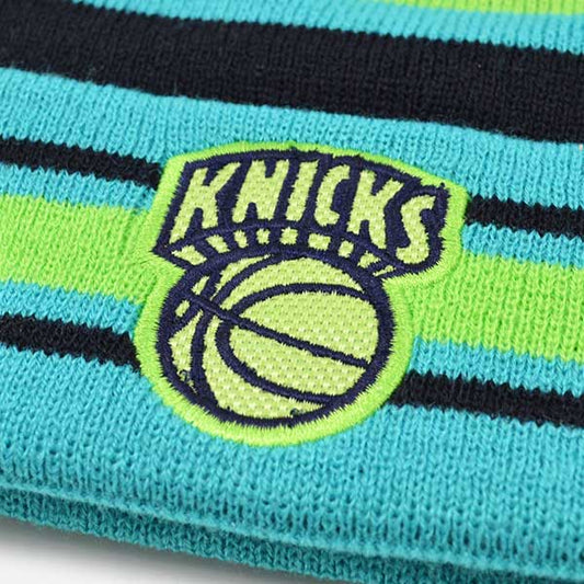 New York Knicks BIG JAKE Lime KNIT Cuffed Pom New Era NBA Hat