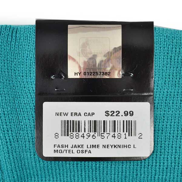 New York Knicks BIG JAKE Lime KNIT Cuffed Pom New Era NBA Hat