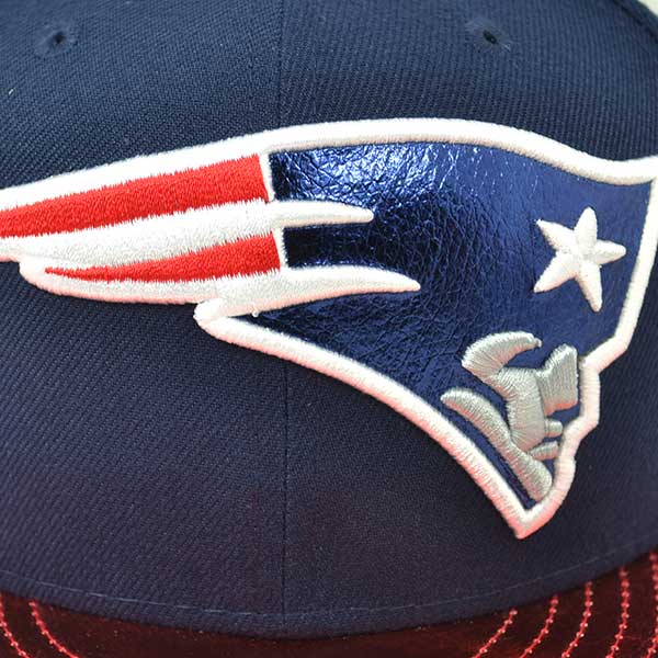 New England Patriots Shiny Trim Snapback 9Fifty New Era NFL Hat