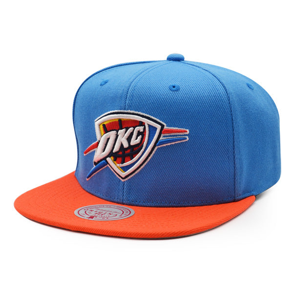 Oklahoma City Thunder Mitchell & Ness CLASSIC 2Tone Snapback Hat - Light Blue/Orange