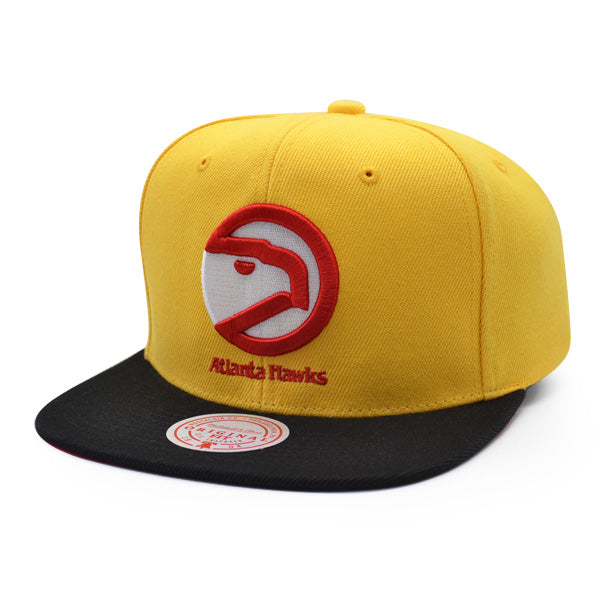 Atlanta Hawks Mitchell & Ness CLASSIC 2Tone Snapback Hat - Yellow/Black