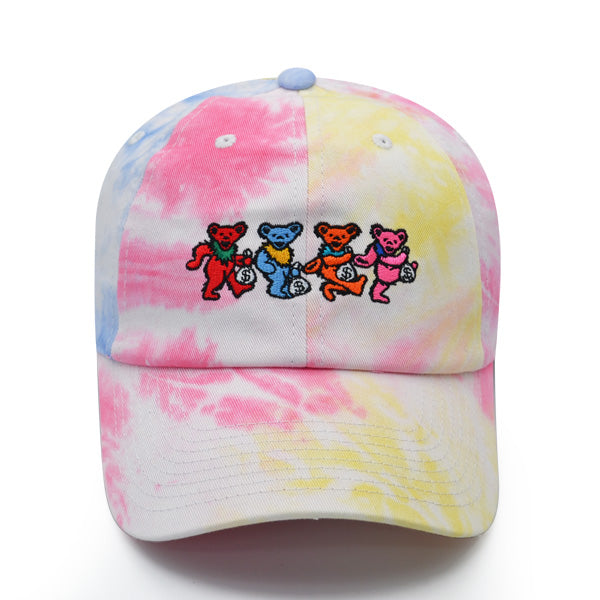 Field Grade MONEY MONSTERS DEAD MONEY Strapback Adjustable Hat - Tie Dye