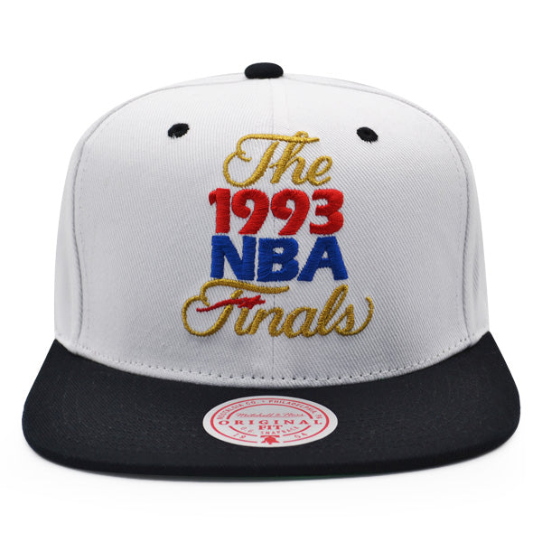 Hardwood Classics (HWC) Exclusive Mitchell & Ness 1993 NBA FINALS Snapback Hat - White/Black