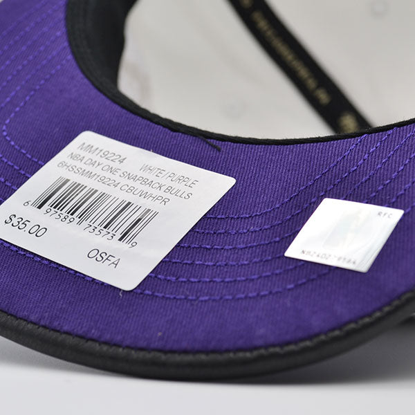 Chicago Bulls Air Jordan DAY ONE Snapback Mitchell & Ness NBA Hat - Black/Purple