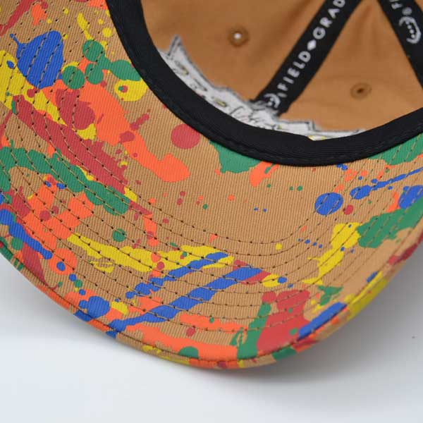 Field Grade RUTHLESS Strapback Adjustable Hat - Wheat Splatter