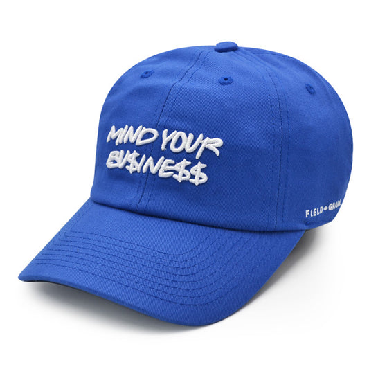 Field Grade MIND YOUR BU$INE$$ Strapback Adjustable Hat - Royal
