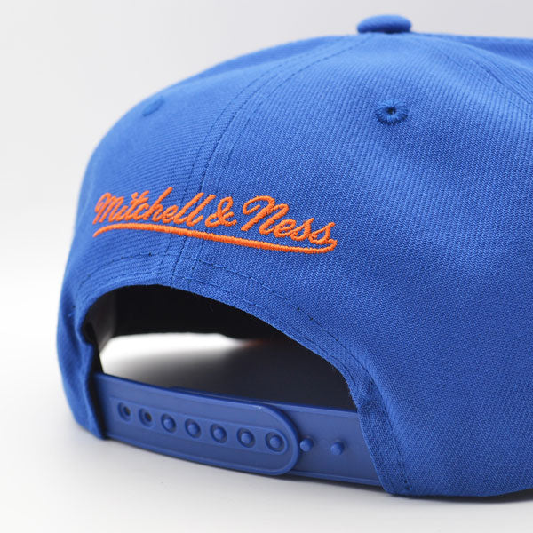New York Knicks Mitchell & Ness NBA FRONT LOADED Snapback Hat- Royal/Orange