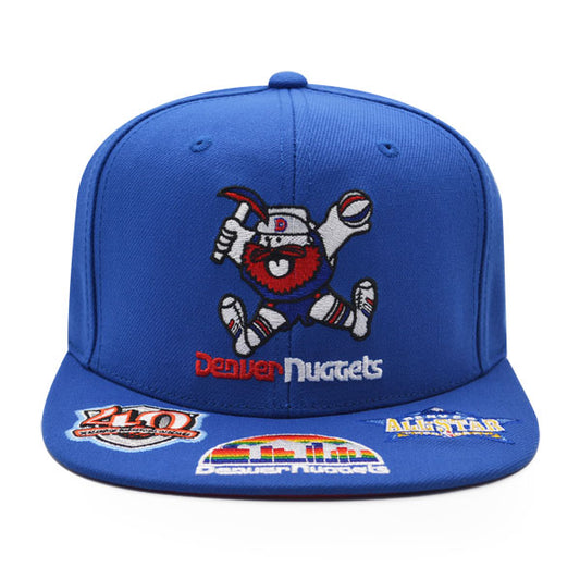 Denver Nuggets Mitchell & Ness NBA FRONT LOADED Snapback Hat- Royal/Red