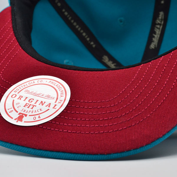 Detroit Pistons Mitchell & Ness NBA FRONT LOADED Snapback Hat- Green/Maroon