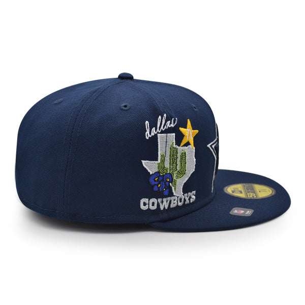 Dallas Cowboys CLUSTER Exclusive New Era 59Fifty Fitted NFL Hat - Navy/Gray UV