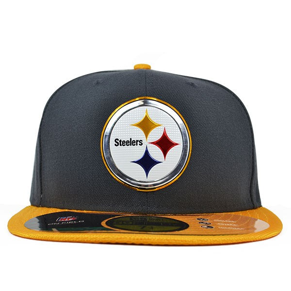 Pittsburgh Steelers 50th Anniv. On-Field GOLD Collection FITTED 59Fifty New Era NFL Hat