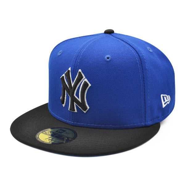 New York Yankees 1999 WORLD SERIES Exclusive New Era 59Fifty Fitted Hat – Royal/Black/Sky Bottom