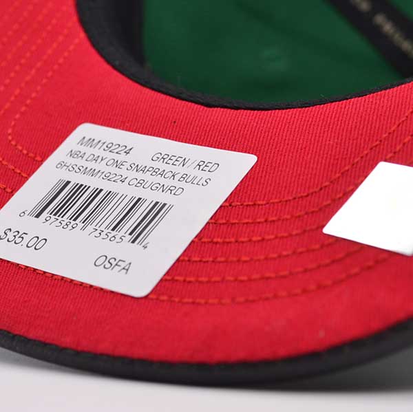 Chicago Bulls Air Jordan DAY ONE Snapback Mitchell & Ness NBA Hat - Black/Green/Red