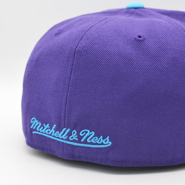 Utah Jazz Mitchell & Ness CLASSIC 2Tone Fitted HWC Hat - Purple/Vice Blue