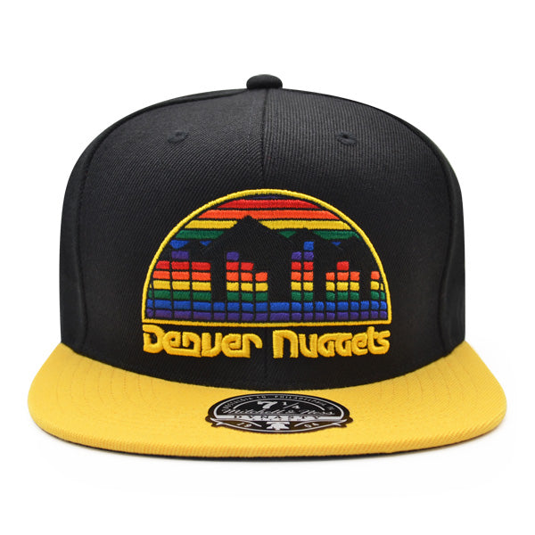 Denver Nuggets Mitchell & Ness RELOAD Fitted HWC Hat - Black/Yellow