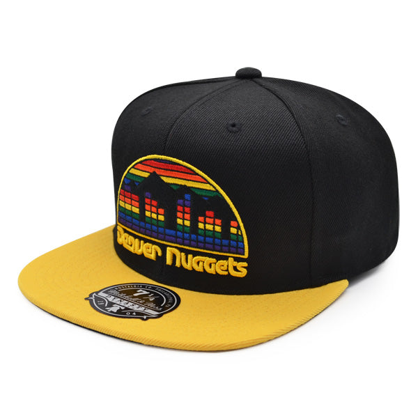 Denver Nuggets Mitchell & Ness RELOAD Fitted HWC Hat - Black/Yellow