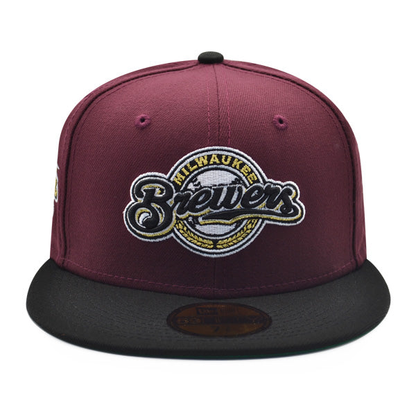 Milwaukee Brewers 2002 ALL-STAR GAME Exclusive New Era 59Fifty Fitted Hat – Maroon/Black/Green UV