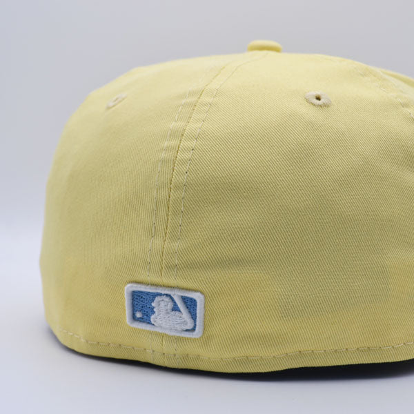 Los Angeles Dodgers 2020 WORLD SERIES Exclusive New Era 59Fifty Fitted Hat – Yellow/Sky Bottom