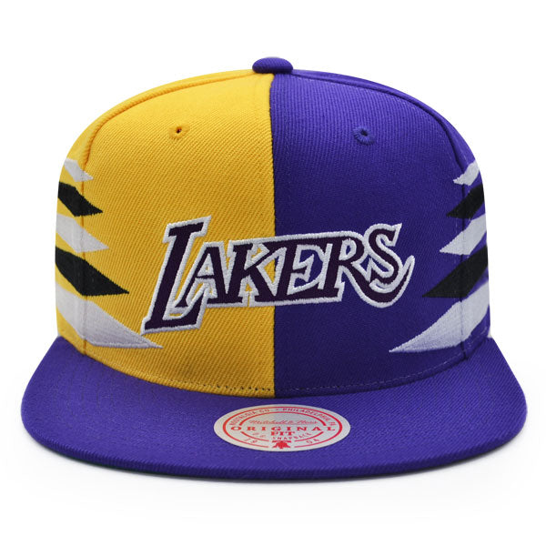 Los Angeles Lakers Mitchell & Ness DIAMOND CUT Snapback HWC Hat - Purple/Yellow