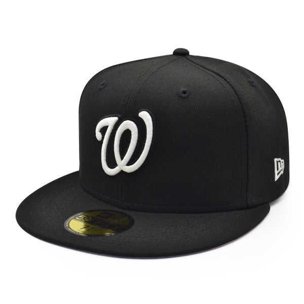 Washington Nationals 2019 WORLD SERIES Exclusive New Era 59Fifty Fitted Hat – Black/White Glow/Pink Bottom