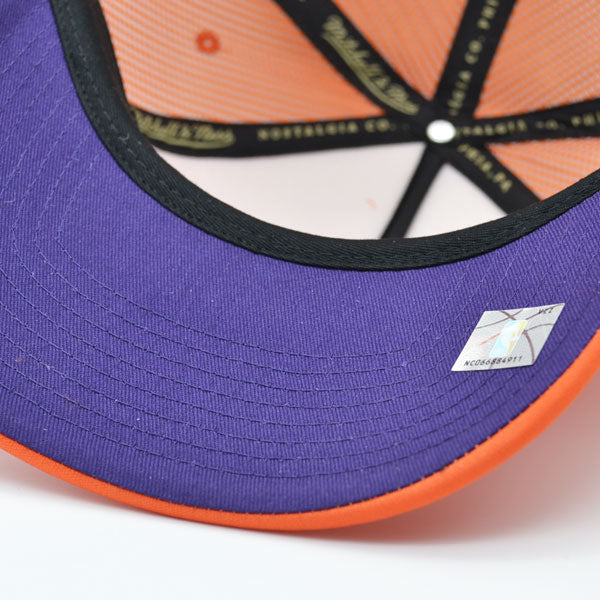 Phoenix Suns Mitchell & Ness KEEP ON TRUCKIN Foam Trucker Snapback Hat -Orange/Purple
