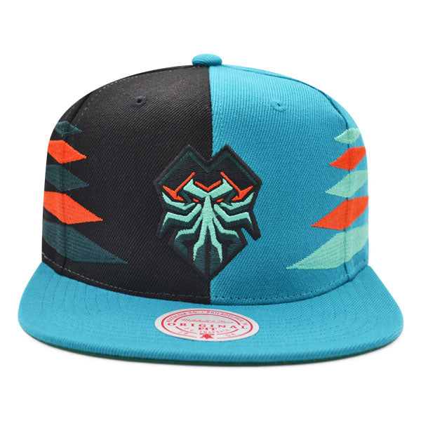 Florida Mutineers ESPORTS Mitchell & Ness DIAMOND CUT Snapback Hat- Teal/Black