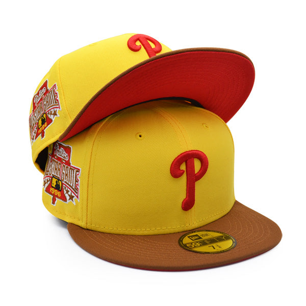 Philadelphia Phillies 1996 ALL-STAR GAME Exclusive New Era 59Fifty Fitted Hat –Yellow/Peanut/Red UV