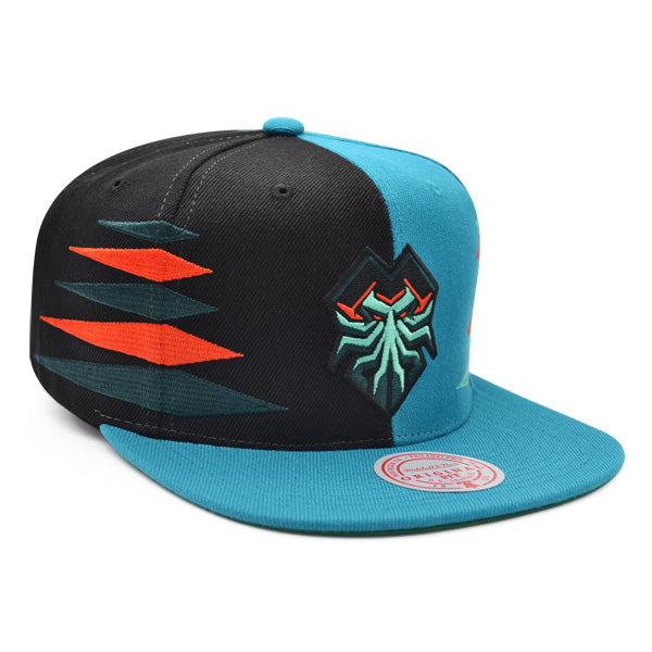 Florida Mutineers ESPORTS Mitchell & Ness DIAMOND CUT Snapback Hat- Teal/Black