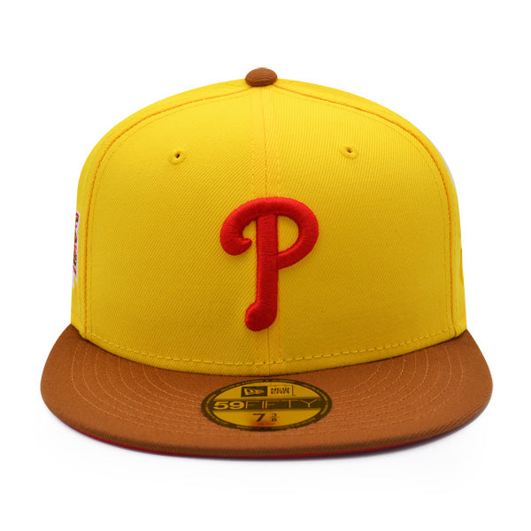 Philadelphia Phillies 1996 ALL-STAR GAME Exclusive New Era 59Fifty Fitted Hat –Yellow/Peanut/Red UV