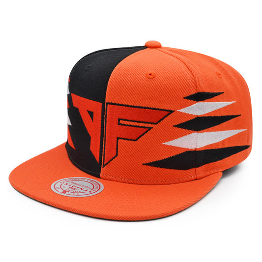 Atlanta FaZe ESPORTS Mitchell & Ness DIAMOND CUT Snapback Hat- Orange/Black