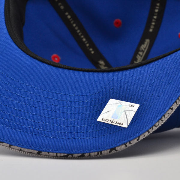 Chicago Bulls NBA Mitchell & Ness CONCRETE EDGE Snapback Hat - Royal/Gray/Red