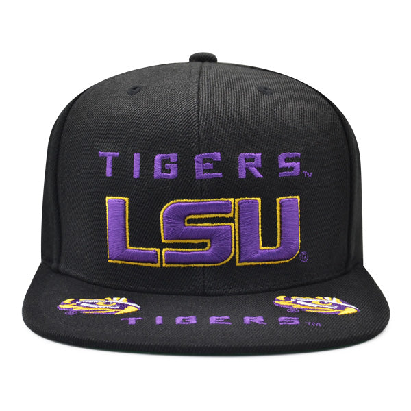 LSU Tigers Mitchell & Ness FRONT LOADED Snapback NCAA Hat- Black/Purple