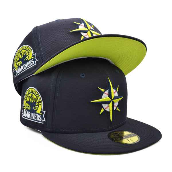 Seattle Mariners 30th ANNIVERSARY Exclusive New Era 59Fifty Fitted Hat - Navy/Cyber Bottom