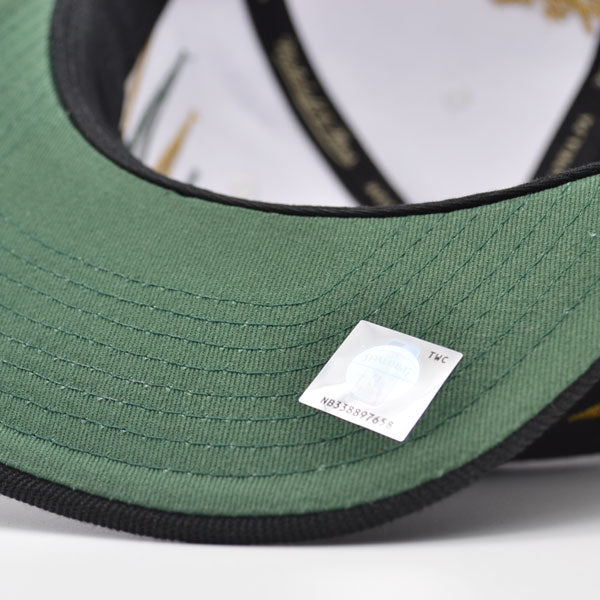 Milwaukee Bucks Mitchell & Ness DIAMOND CUT Snapback NBA Hat - Green/Gold/Black