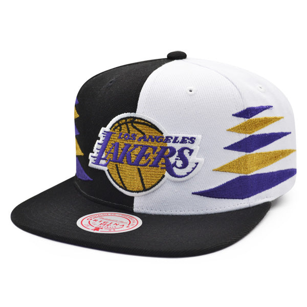 Los Angeles Lakers Mitchell & Ness DIAMOND CUT Snapback NBA Hat - Black/Purple/Gold