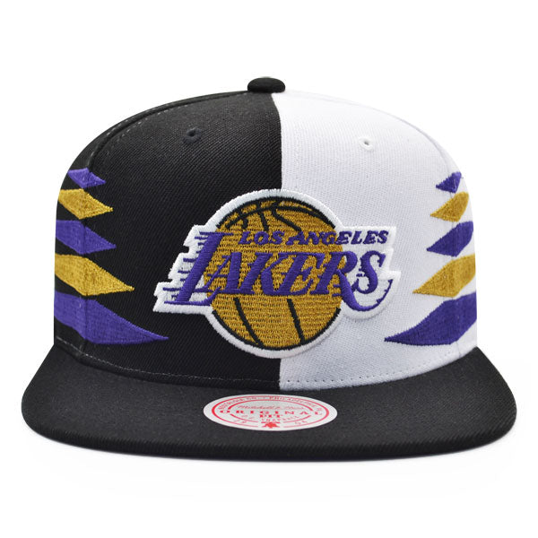 Los Angeles Lakers Mitchell & Ness DIAMOND CUT Snapback NBA Hat - Black/Purple/Gold