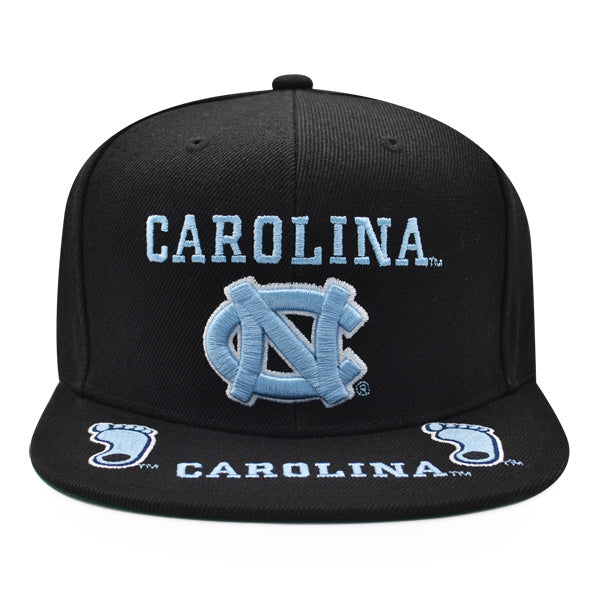 North Carolina Tar Heels Mitchell & Ness FRONT LOADED Snapback NCAA Hat- Black/Carolina Blue