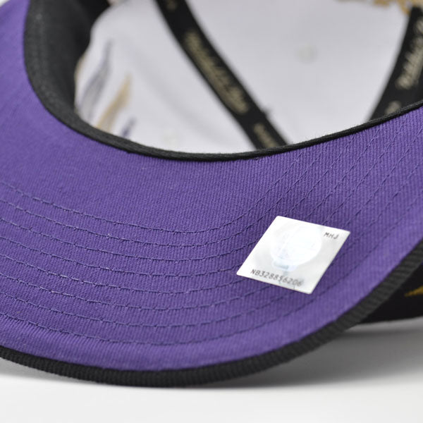 Los Angeles Lakers Mitchell & Ness DIAMOND CUT Snapback NBA Hat - Black/Purple/Gold