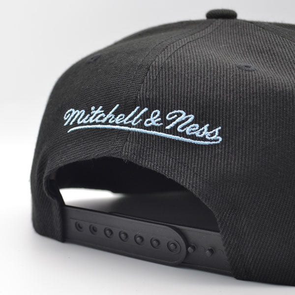 North Carolina Tar Heels Mitchell & Ness FRONT LOADED Snapback NCAA Hat- Black/Carolina Blue