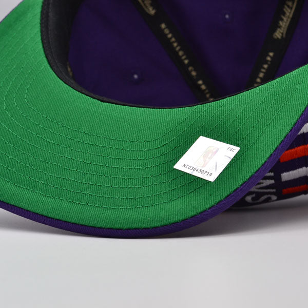 Phoenix Suns Mitchell & Ness RETRO BOLT DeadStock Snapback Hat - Purple/Orange
