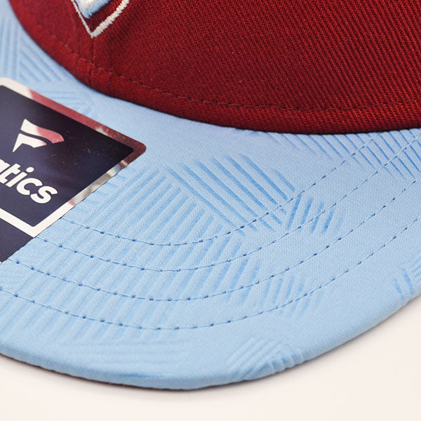 Colorado Rapids Fanatics MLS Visor Mark Snapback Adjustable Hat - Maroon/Light Blue
