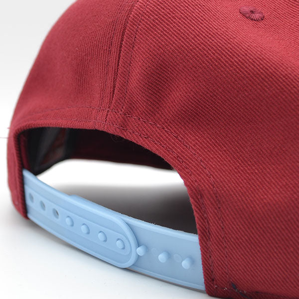 Colorado Rapids Fanatics MLS Visor Mark Snapback Adjustable Hat - Maroon/Light Blue