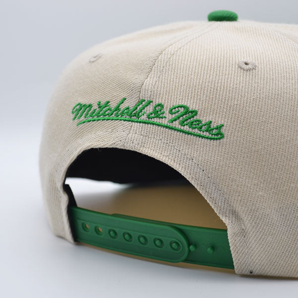 Seattle Supersonics 35th Anniversary Mitchell & Ness Snapback Hat - Off White/Green