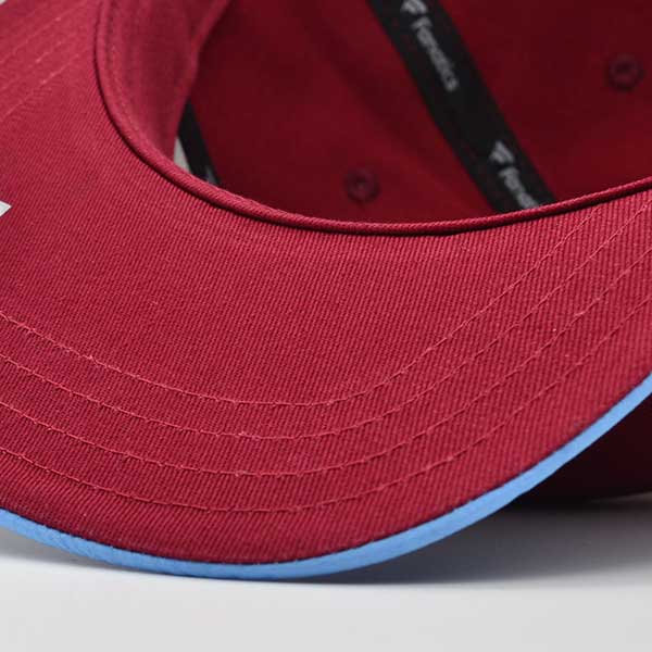 Colorado Rapids Fanatics MLS Visor Mark Snapback Adjustable Hat - Maroon/Light Blue