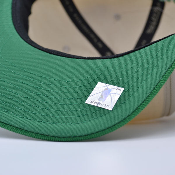 Seattle Supersonics 35th Anniversary Mitchell & Ness Snapback Hat - Off White/Green